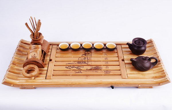 竹茶具，精美竹茶盤